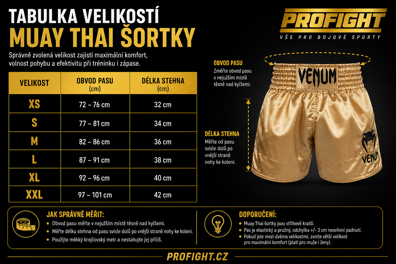 Vel.Tabulka MuayThai Shorts